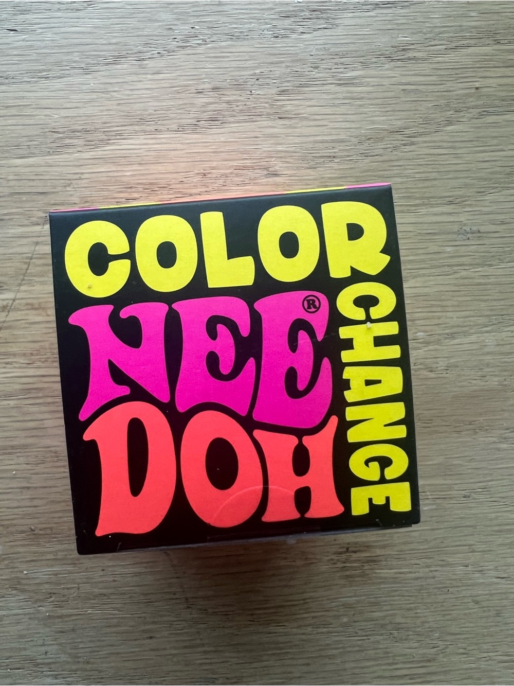 Color NEE DOH Color-Change Stress Toy - Neon Yellow, Pink & Orange